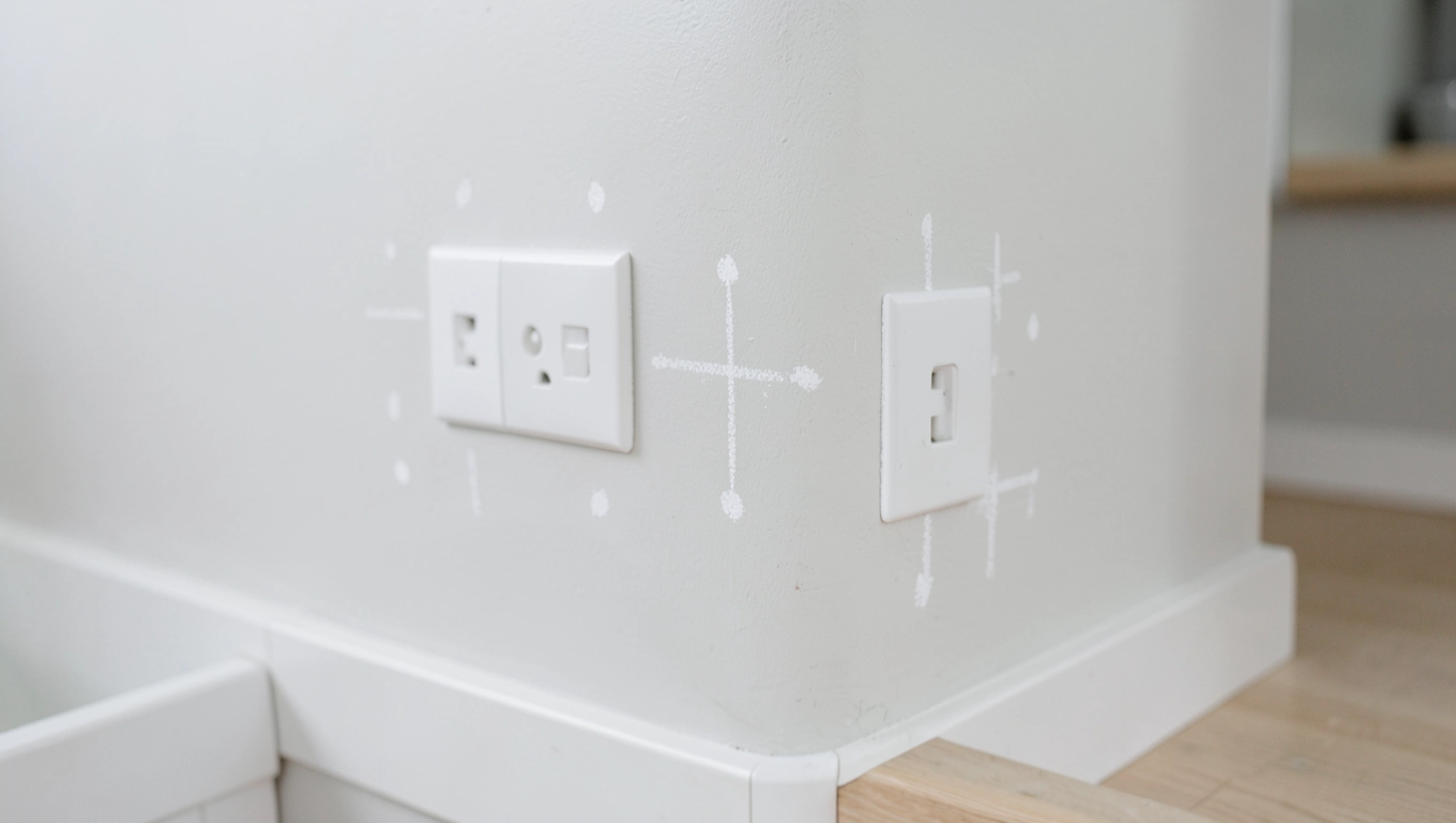 Wyznaczanie miejsc na osprzęt w listwach natynkowych