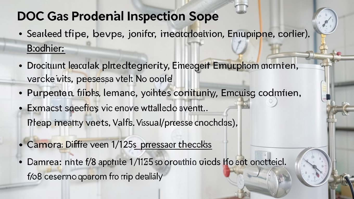 Zakres kontroli w protokole gazowym DOC