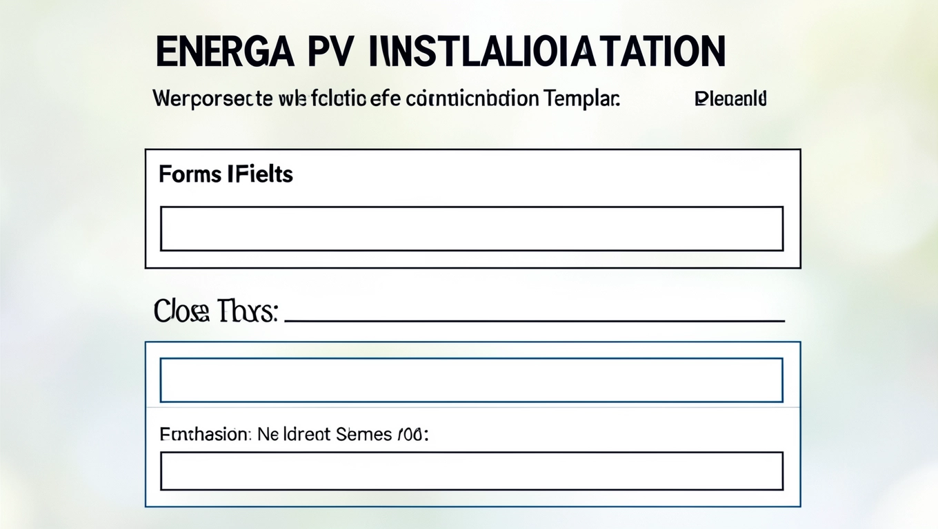 Zgłoszenie instalacji fotowoltaicznej ENERGA wzór